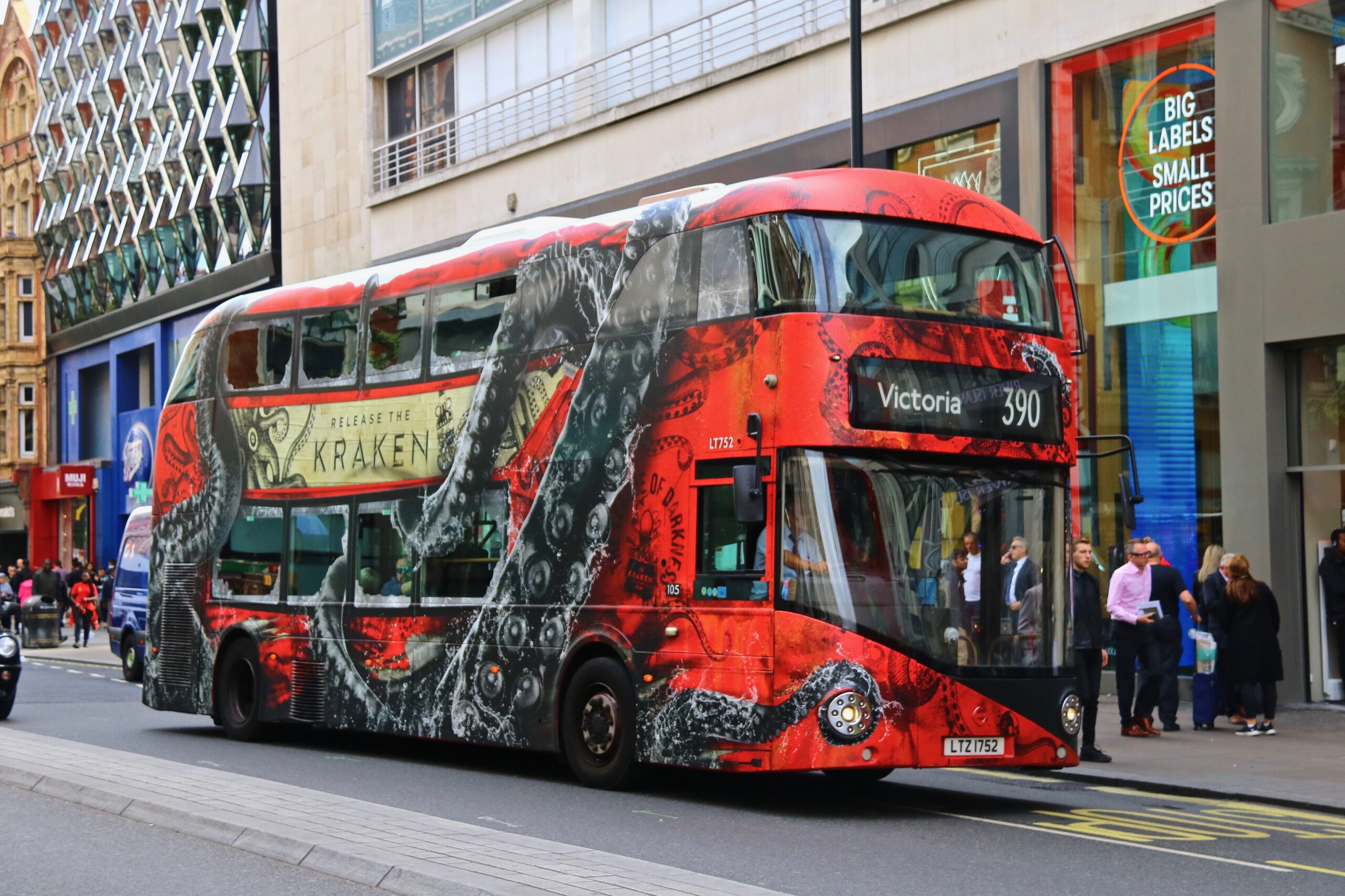 bus advertising reading