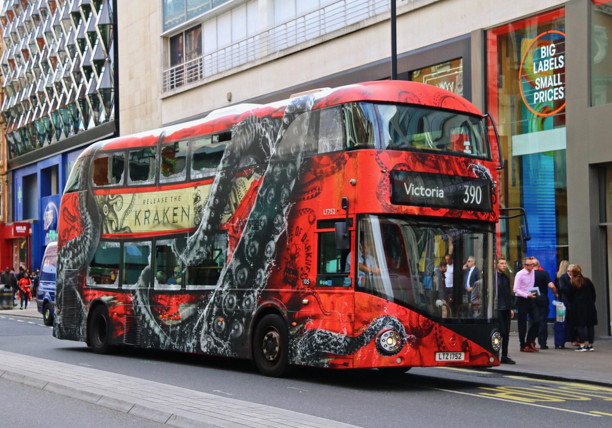 bus advertising reading