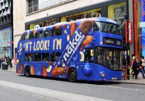 Nakd Bus Wrap Advert in London